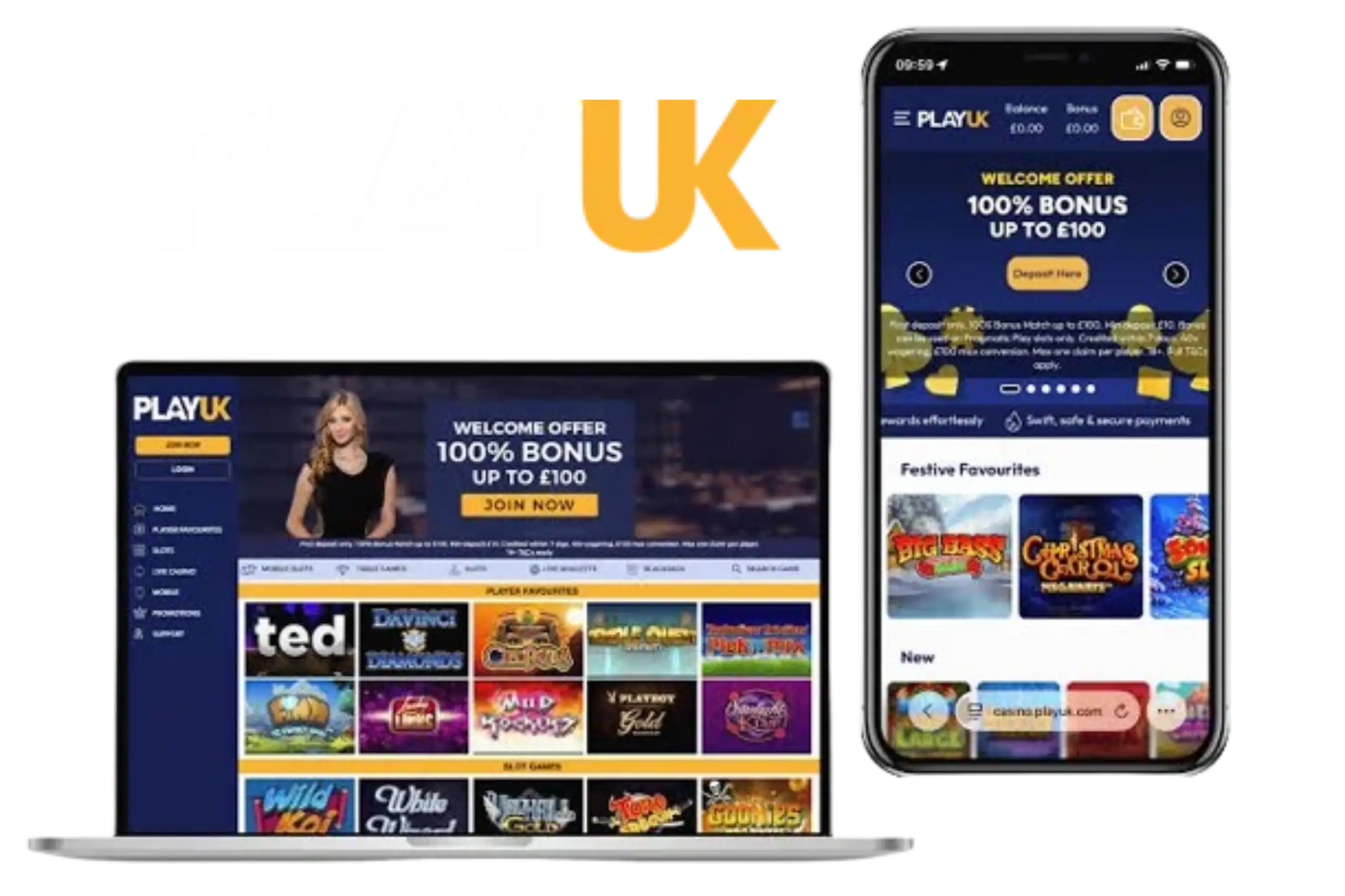 PlayUK Casino App Screenshot